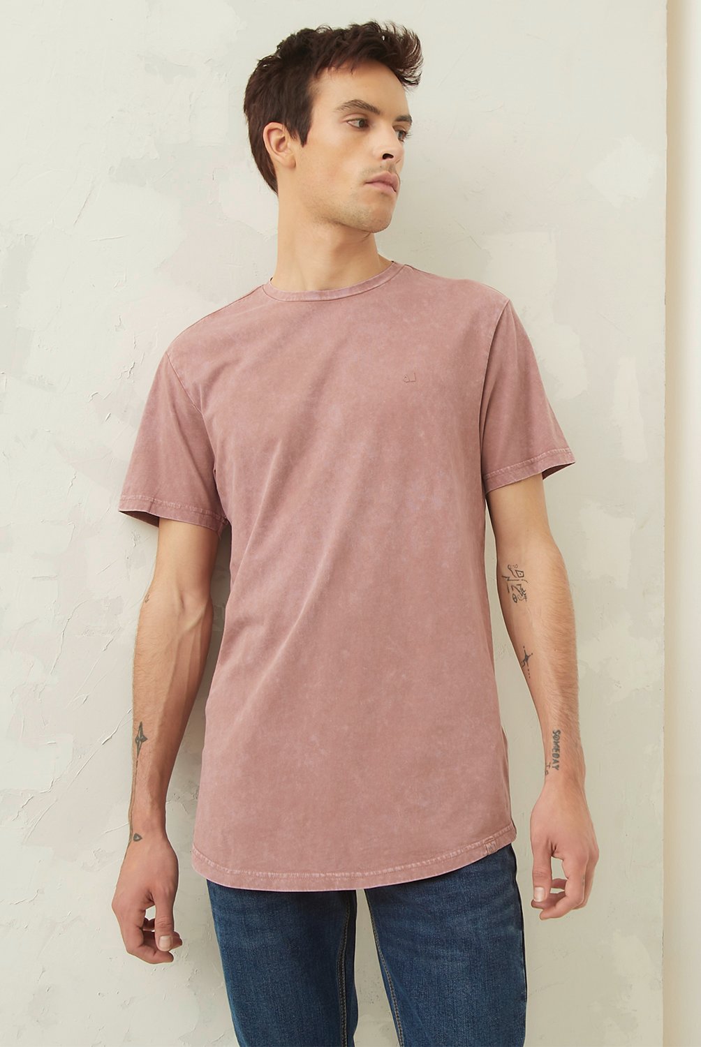 AMERICANINO - Polera Manga Corta Long Fit Hombre Americanino