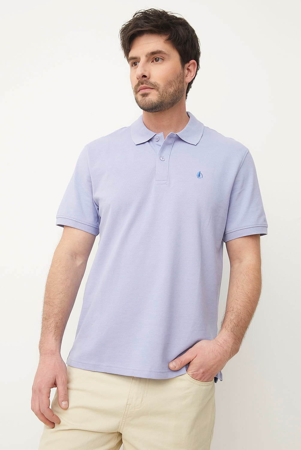 NEWPORT - Polera Pique Manga Corta Hombre Newport