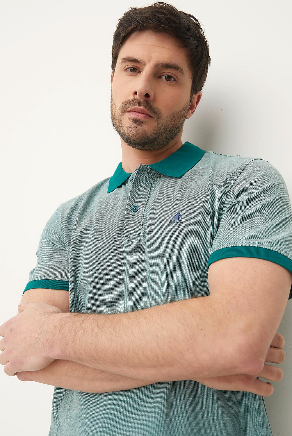 NEWPORT - Polera Pique Manga Corta Hombre Newport