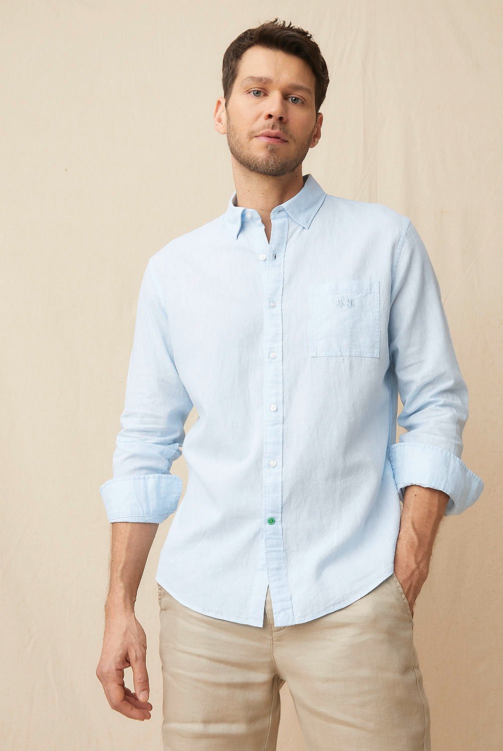 Camisa Lino Camisas Slim Fit Falabella Camisa Casual La Martina