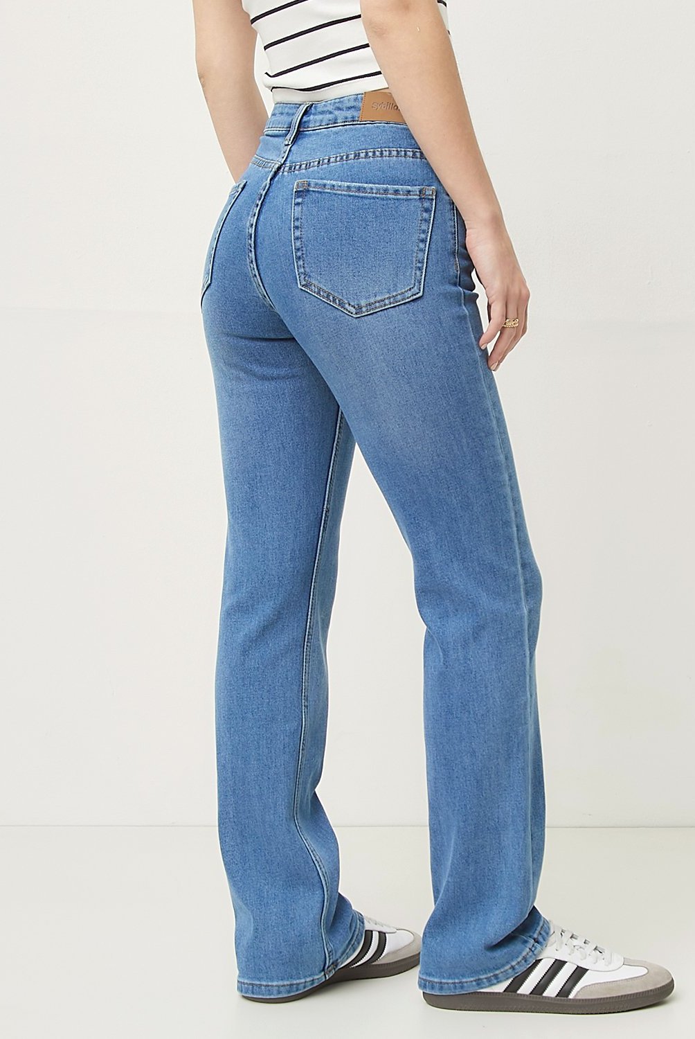 SYBILLA - Jeans Lily Straight Tiro Alto Mujer Sybilla