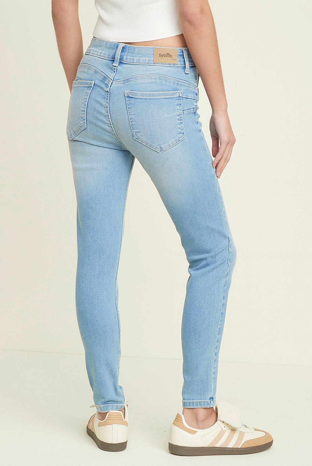 Jeans Skinny Push Up Tiro Alto Mujer Sybilla