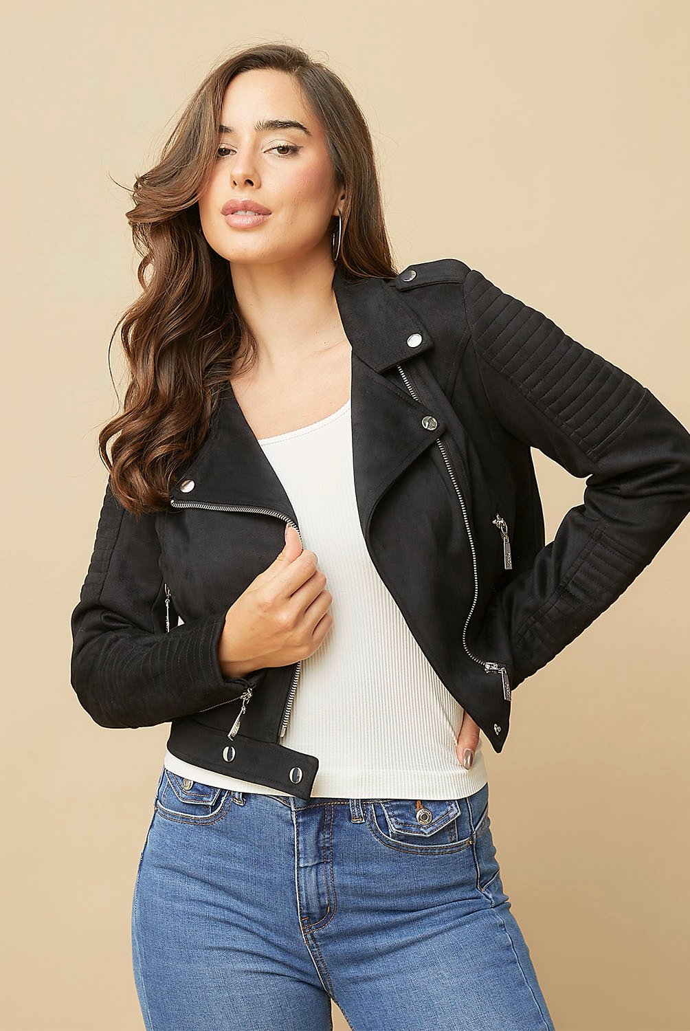 MOSSIMO Chaqueta Biker Mujer Mossimo | falabella.com