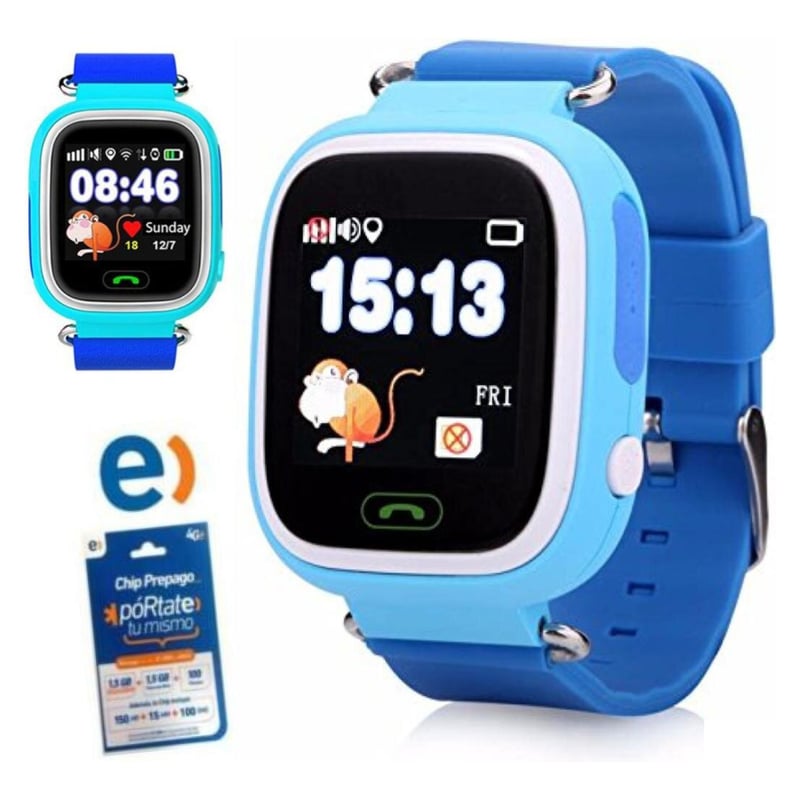DBLUE - Reloj Smartwatch Touch Niños Gps Wifi  Chip Entel