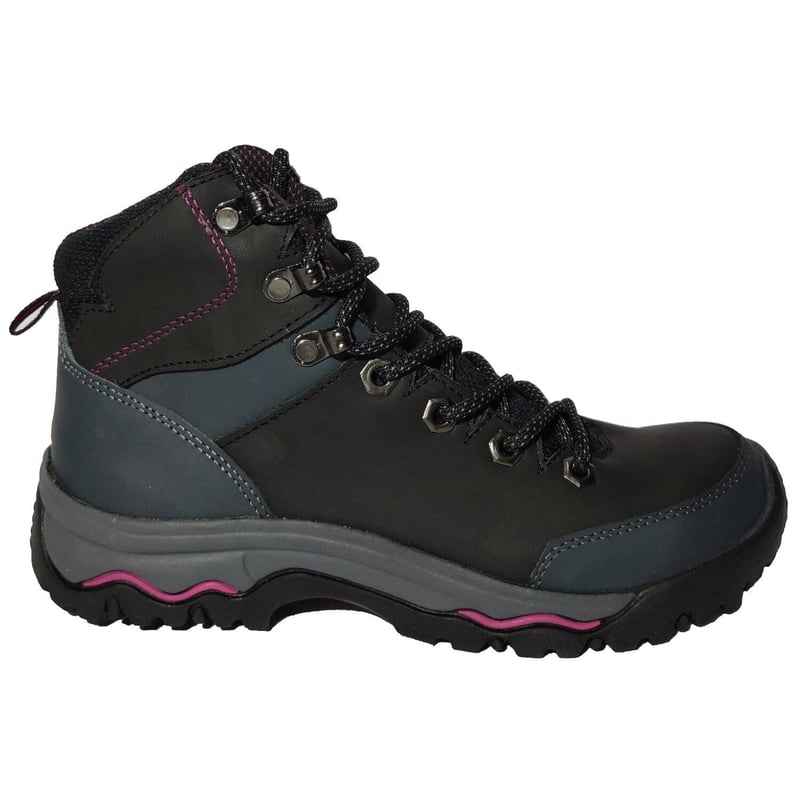 CALZADO CON ALTURA MONSERRATE - Botas en CUERO para mujer tipo outdoor Moreliber ref loto negro