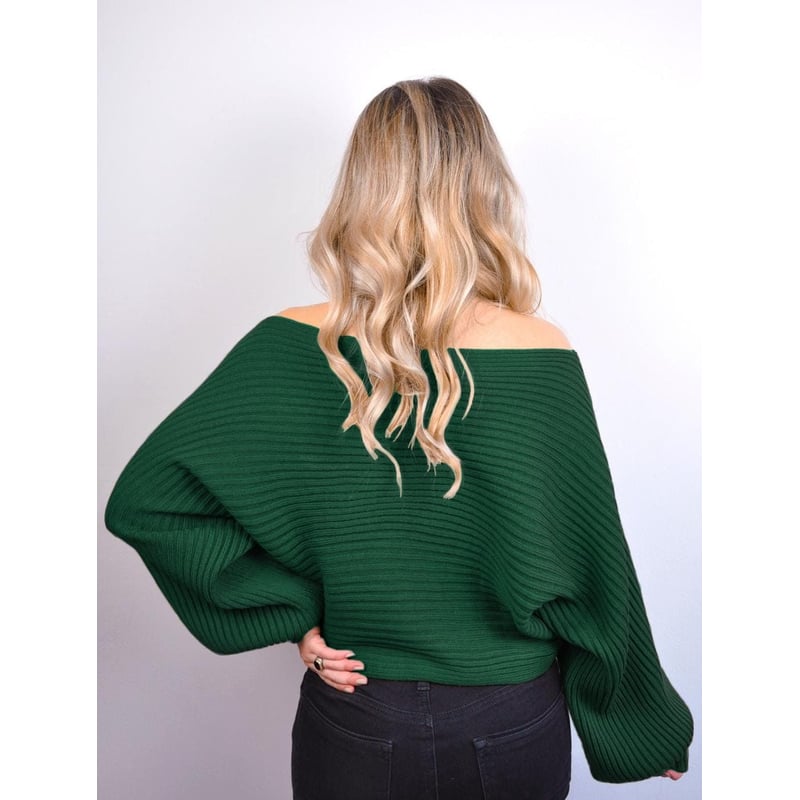 Sueter para Mujer Verde Botella Cuello Bandeja Caeli Verde Botella MOLGOA falabella