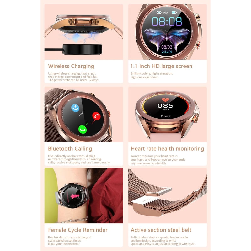 Reloj inteligente Mobulaa Modelo SK8 Smarwatch Cuero Negro MOBULA falabella