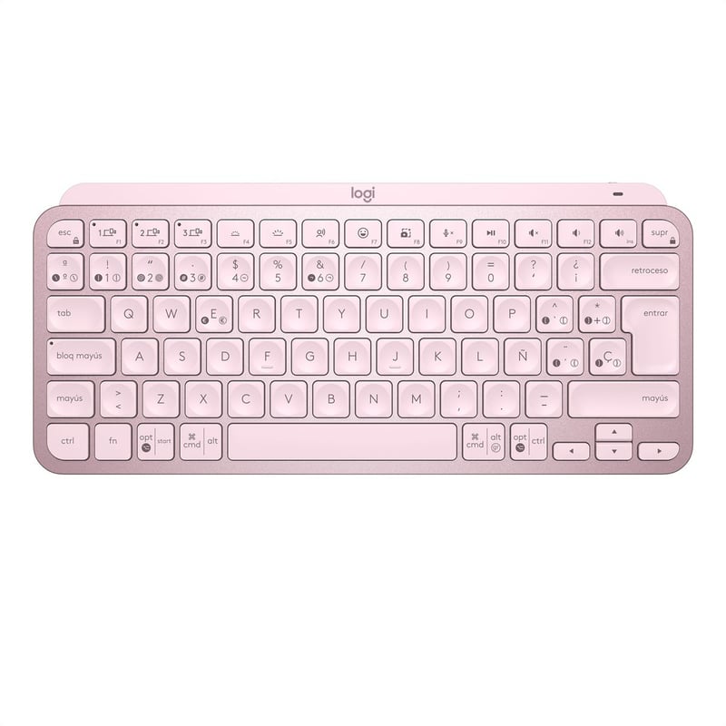 LOGITECH - Teclado Avanzado Logitech Mx Keys Mini Iluminado Recargable Rosado