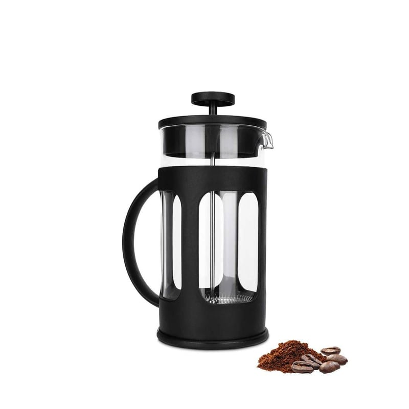 Caffettiera Francese In Acciaio E Vetro Borosilicato, Triplo Filtro, 12 Oz, Grigia, Manuale