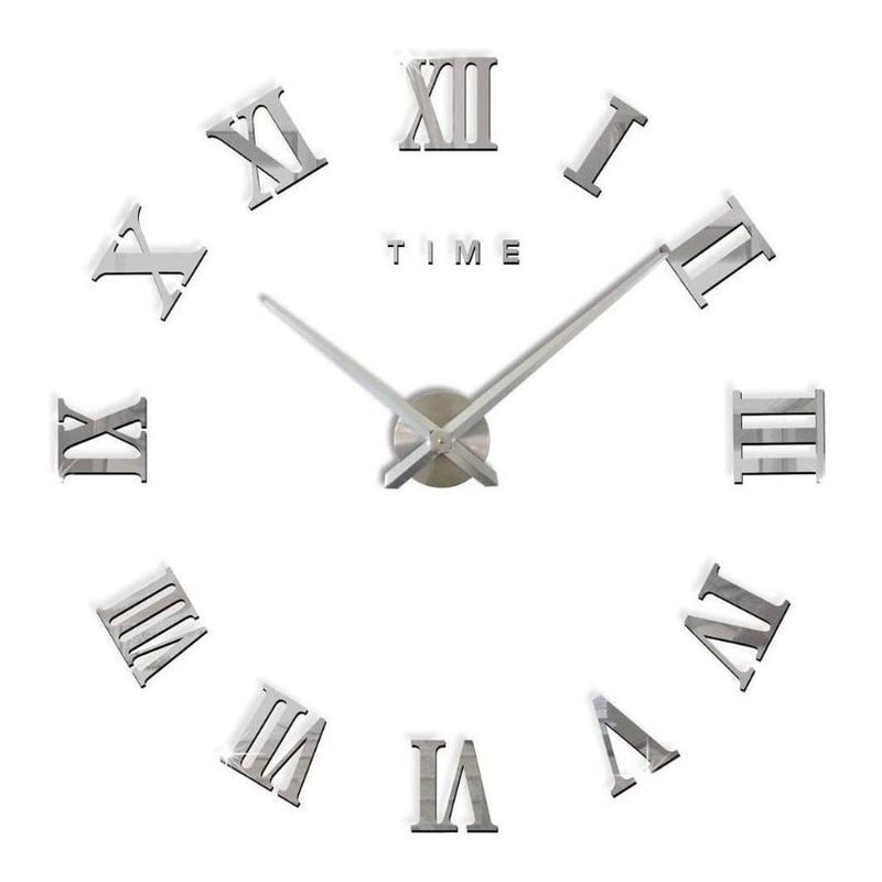 Reloj pared grande 3d 120 cm decoracion numeros romanos KIDSHOP falabella