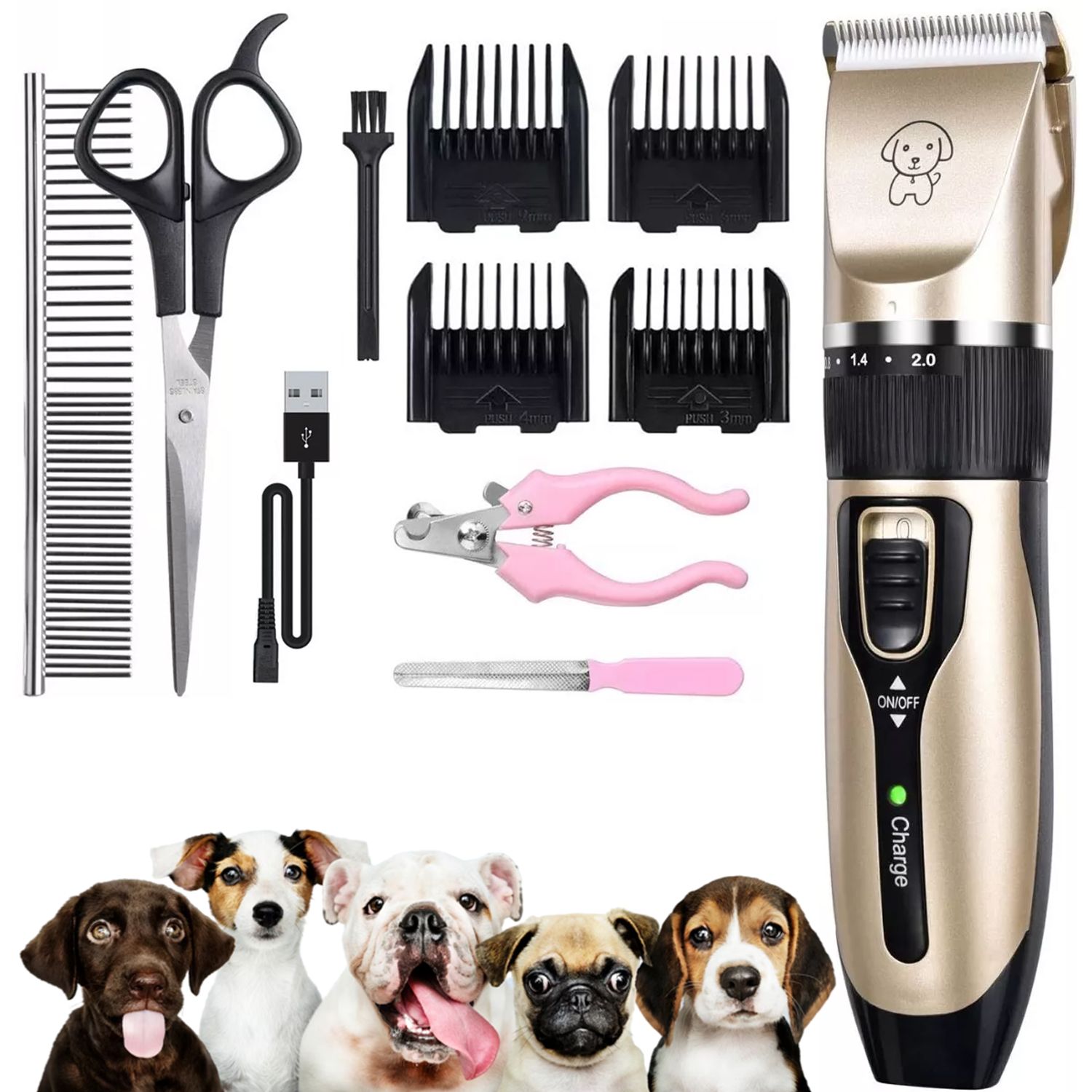 Maquina Peluquera Canina Inalambrica Mascotas Kit Completo JAYSTORE falabella