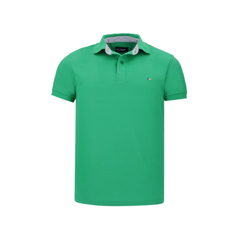 HAMER - Polo Hamer para hombre bordada verde.-