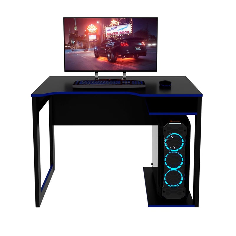 BONNO - Escritorio Gamer Thonet Negro-Azul Bonno