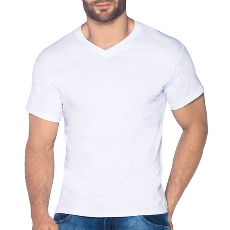 Camiseta Cuello V Blanco para Hombre Croydon