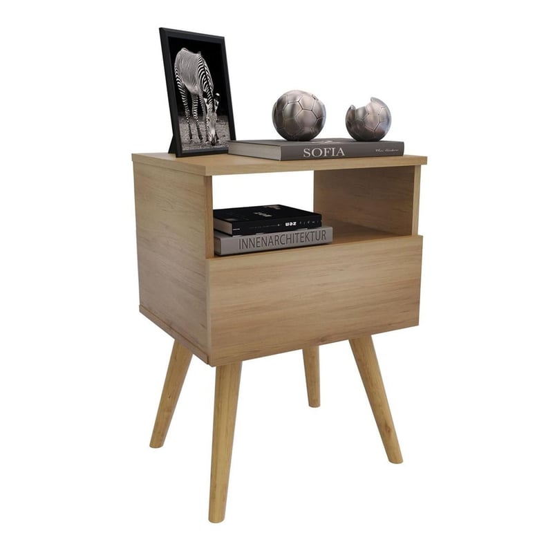 MADERKIT - Mesa De Noche YORK Color Rovere Maderkit