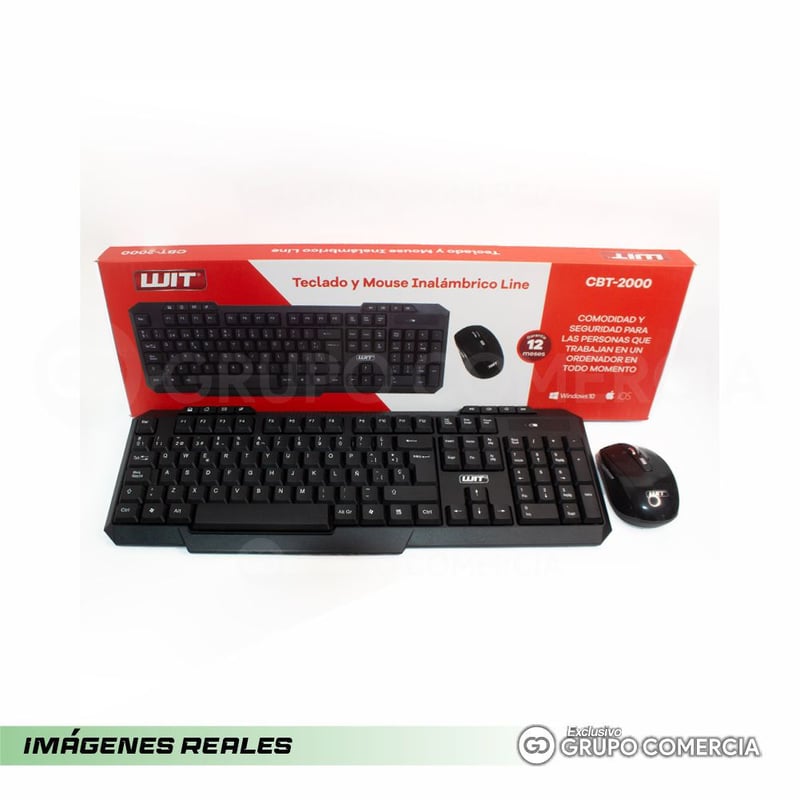 Teclado Con Mouse Inalambrico Negro Wit Para Computador WIT falabella