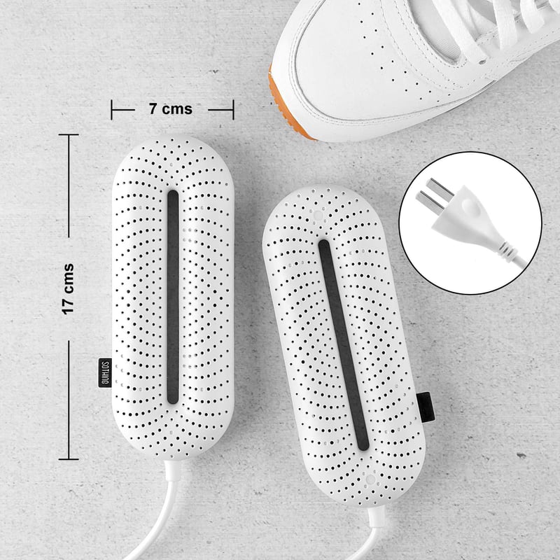 Secador De Zapatos Eléctrico Portátil, Evita Malos Olores Blanco