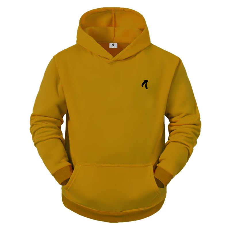 Buzo Chaqueta Sudadera Algodon Unisex Color MOSTAZA