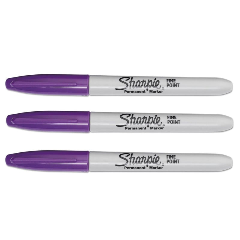 SHARPIE - Marcador Permanente Fine Point Morado Sharpie X3 Und