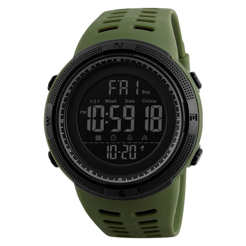 RELOJ DEPORTIVO HOMBRE SKMEI 1251 MULTIFUNCIONES SUMERGIBLE VERDE MIL SKMEI falabella