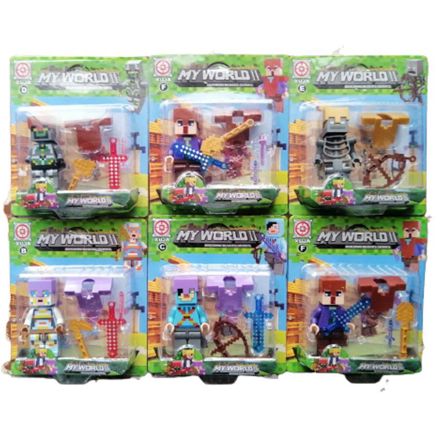 Set de figuras minecraft con accesorios muneco GENERICO falabella