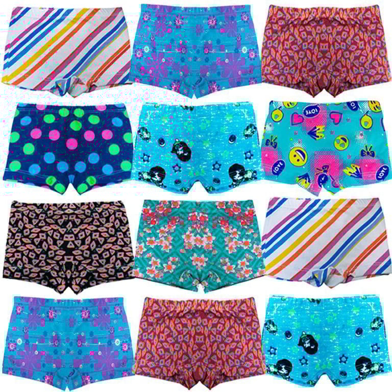 Set x12 boxer cachetero ropa interior nina bebe. GENERICO falabella