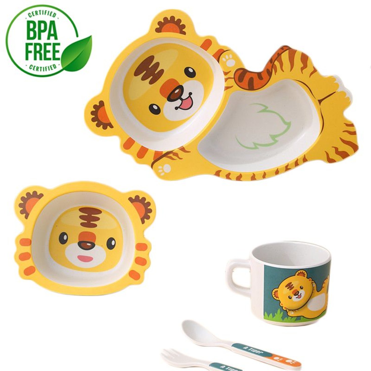 Vajilla para niños bambu hotsell