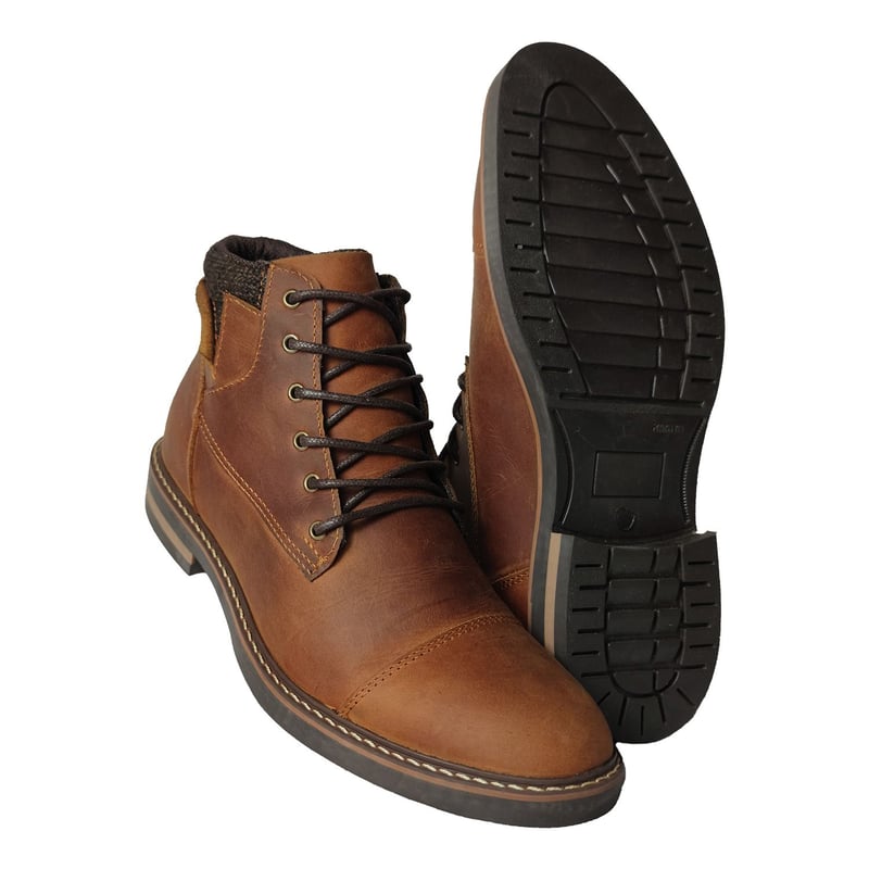Botas en cuero para hombre marca Monserrate Ref Galeras color Caoba CALZADO CON ALTURA MONSERRATE falabella