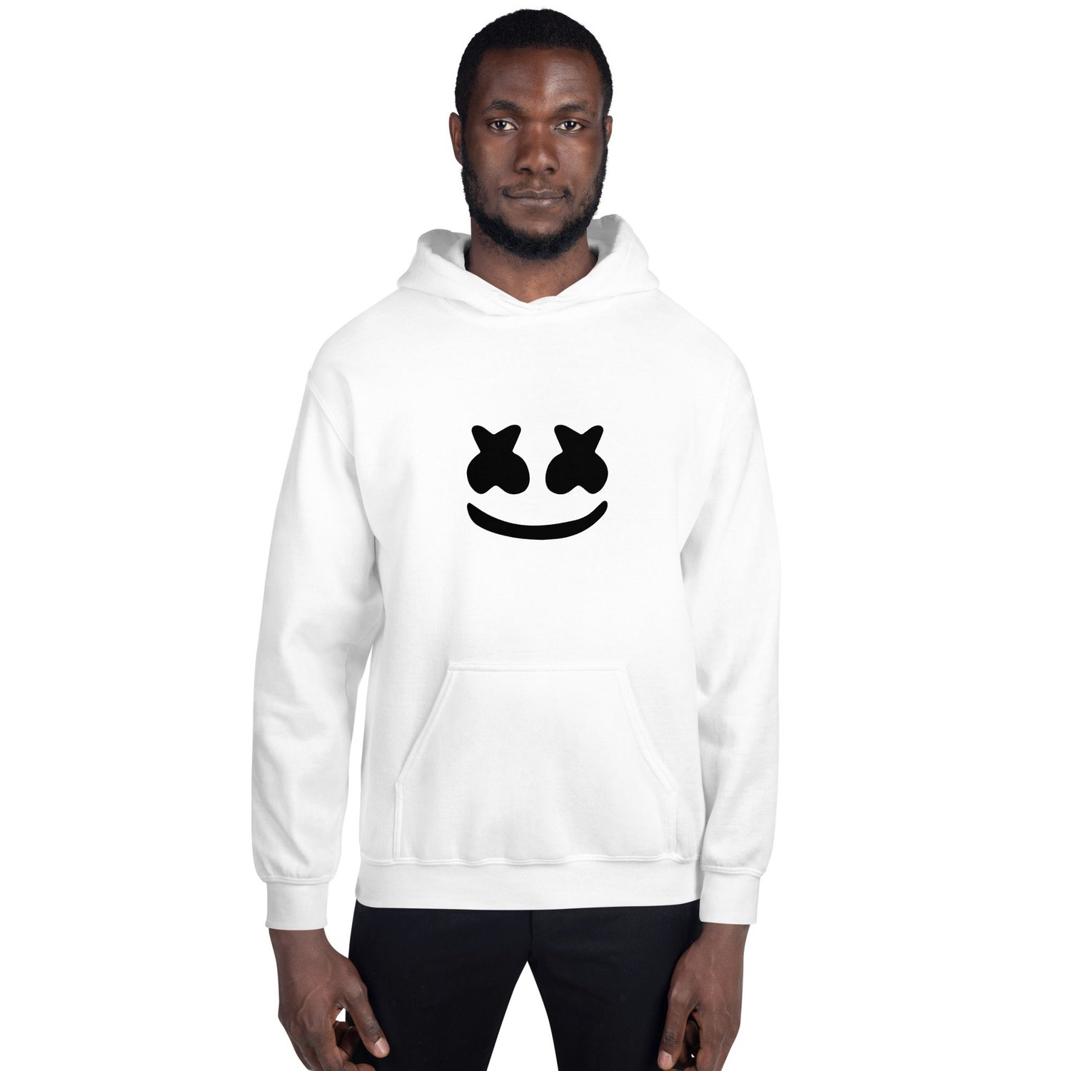 Buzo Blanco Con Capota Marshmello