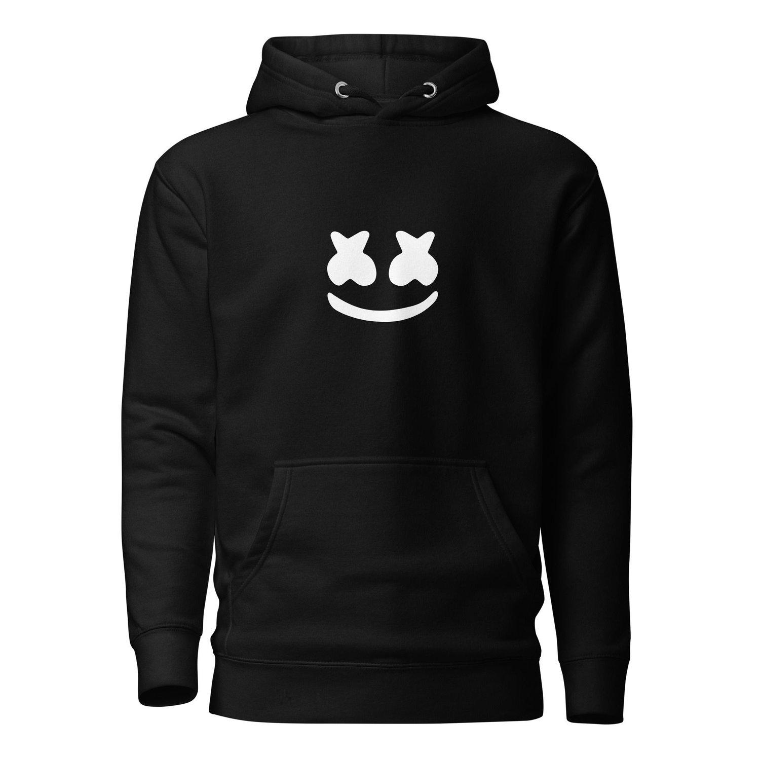 Buzo Hoodie Negro Con Capota Marshmello