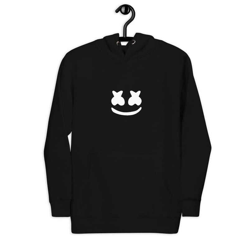 Buzo Hoodie Negro Con Capota Marshmello