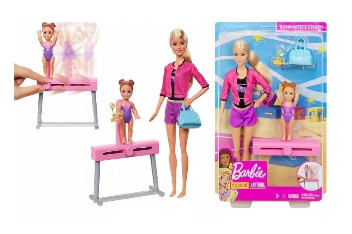 Muneca Barbie Y Juego Para Entrenador De Gimnasia BARBIE falabella