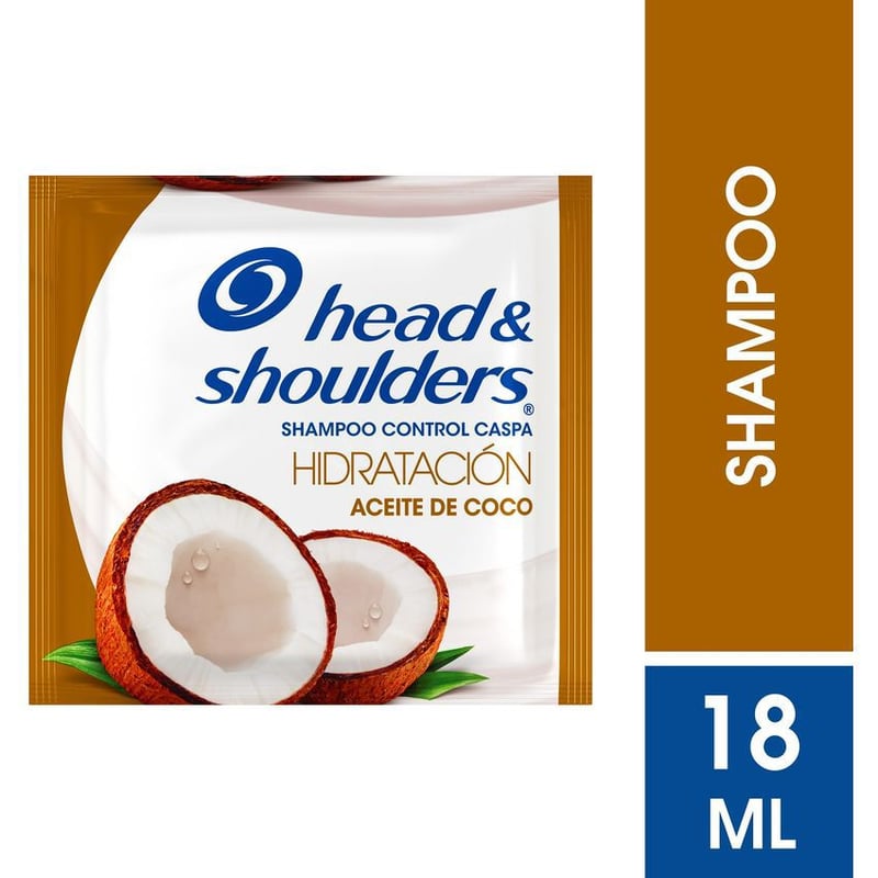 HEAD AND SHOULDERS - Shampoo Head & Shoulders Aceite De Coco 12 Sobres x 18 Ml