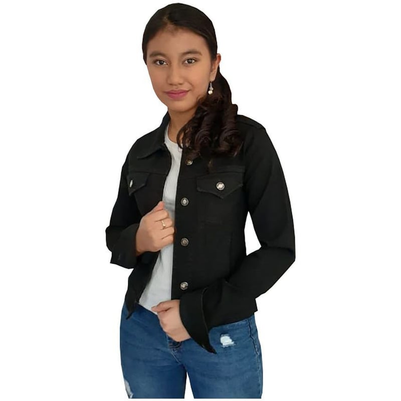 Chaqueta En Jean Para Mujer NEGRA. GENERICO falabella