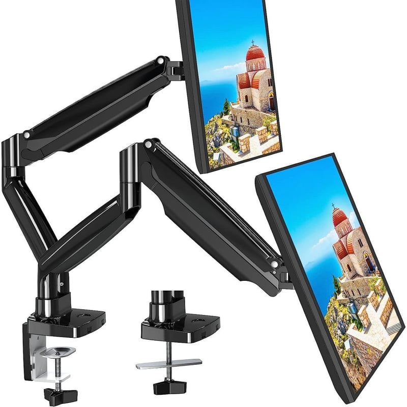 NIA - Soporte De Monitor Doble 17 A 33inch Brazos Flexibles An-110