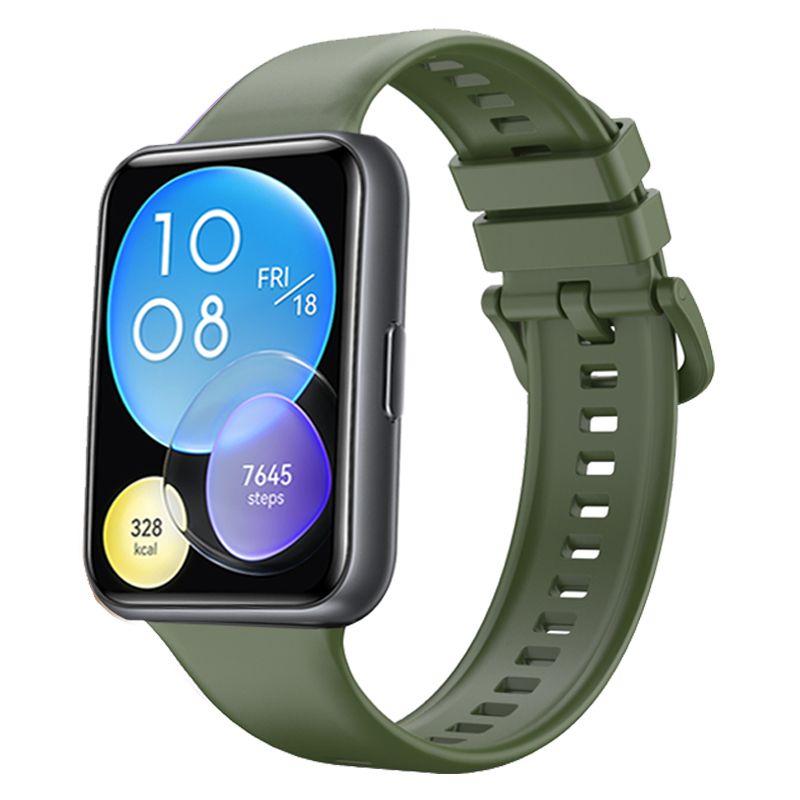 CORREA DE SILICONA PARA HUAWEI WATCH FIT 2 VERDE OSCURO GENERICO falabella