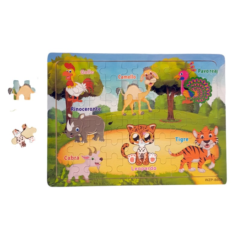 Super Rompecabezas Madera Animales X 60 Piezas GENERICO falabella