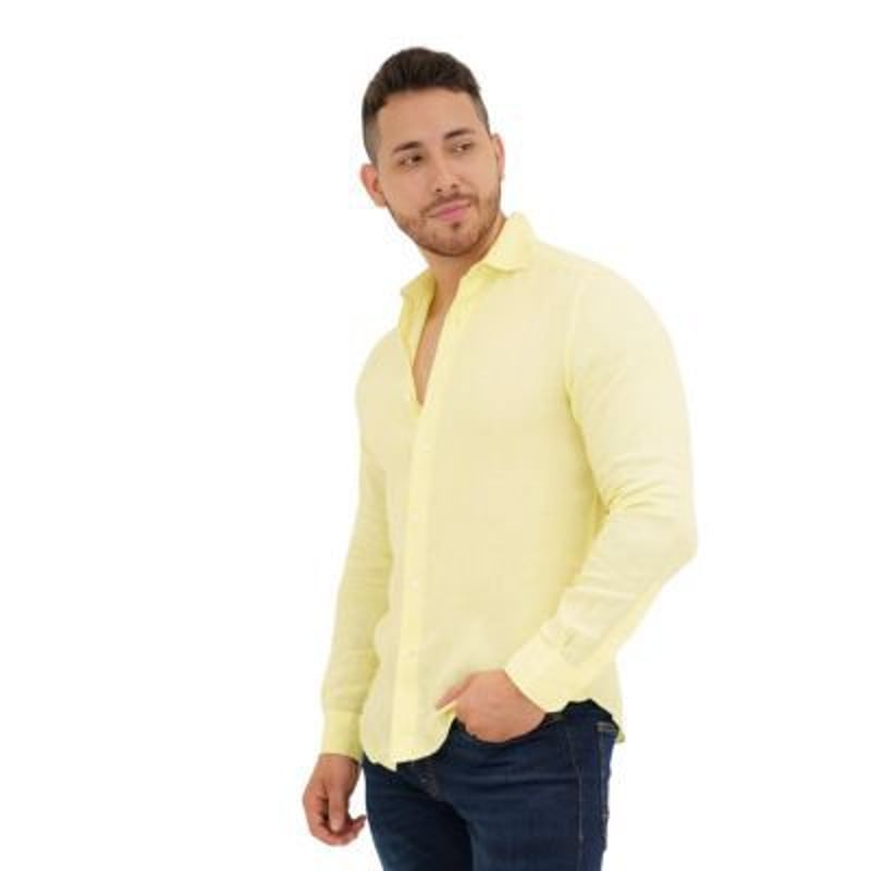 Camisa para hombre Nautica 3D2 LINO AMARILLA. NAUTICA falabella