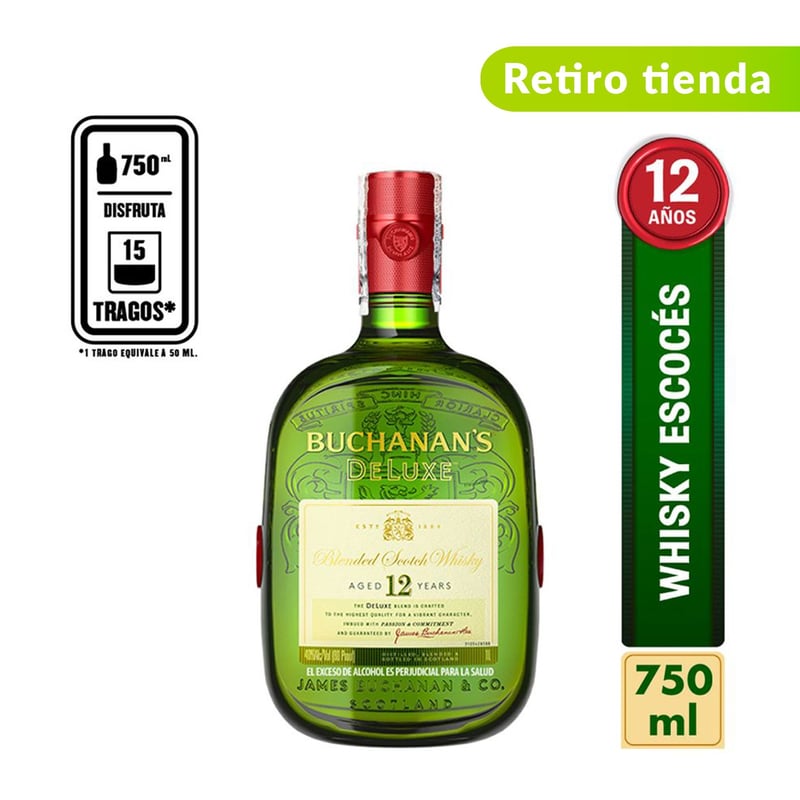  - Whisky Buchanans Deluxe 750 ml
