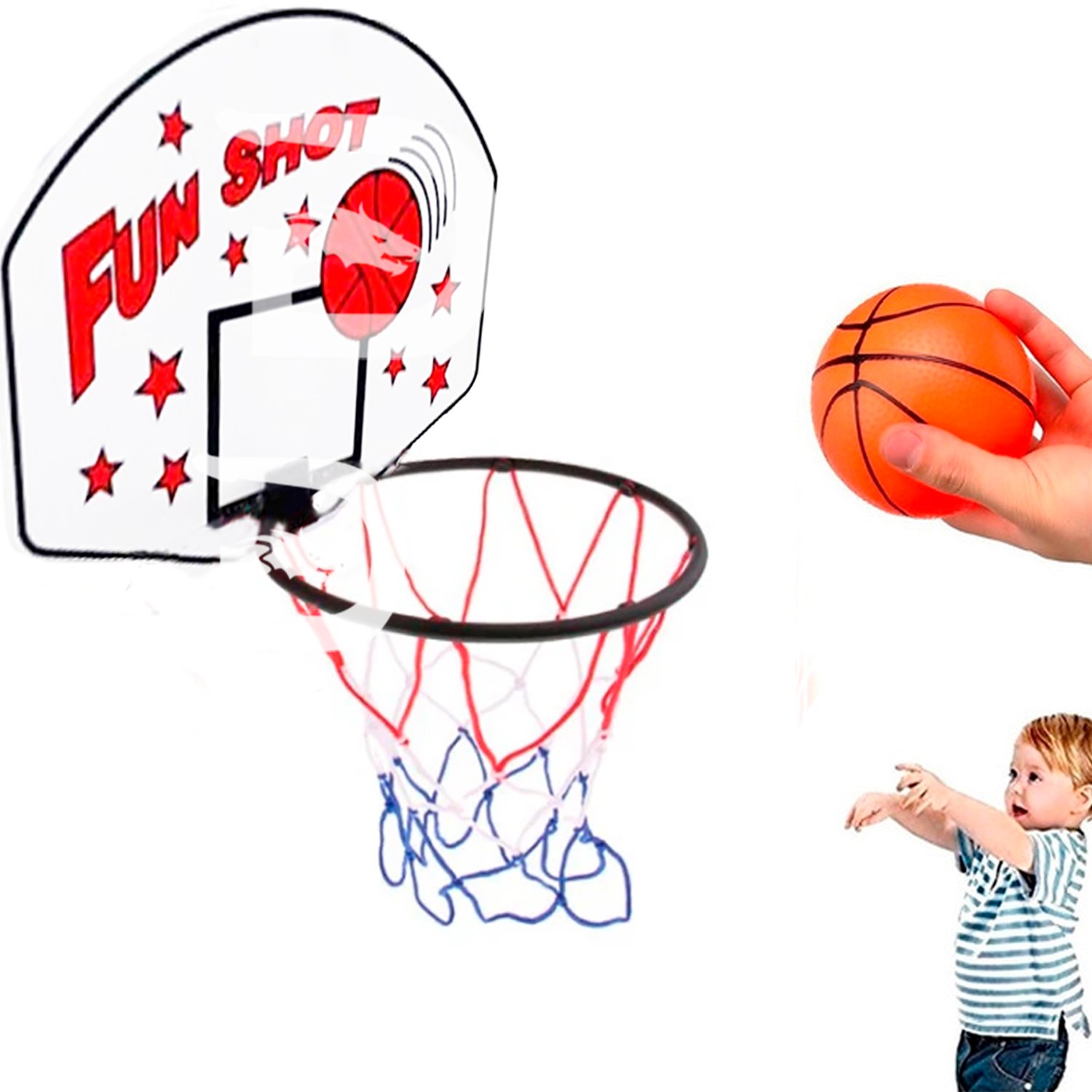 Juego Baloncesto Aro Encestar Cancha Tablero Pared Infantil GENERICO falabella