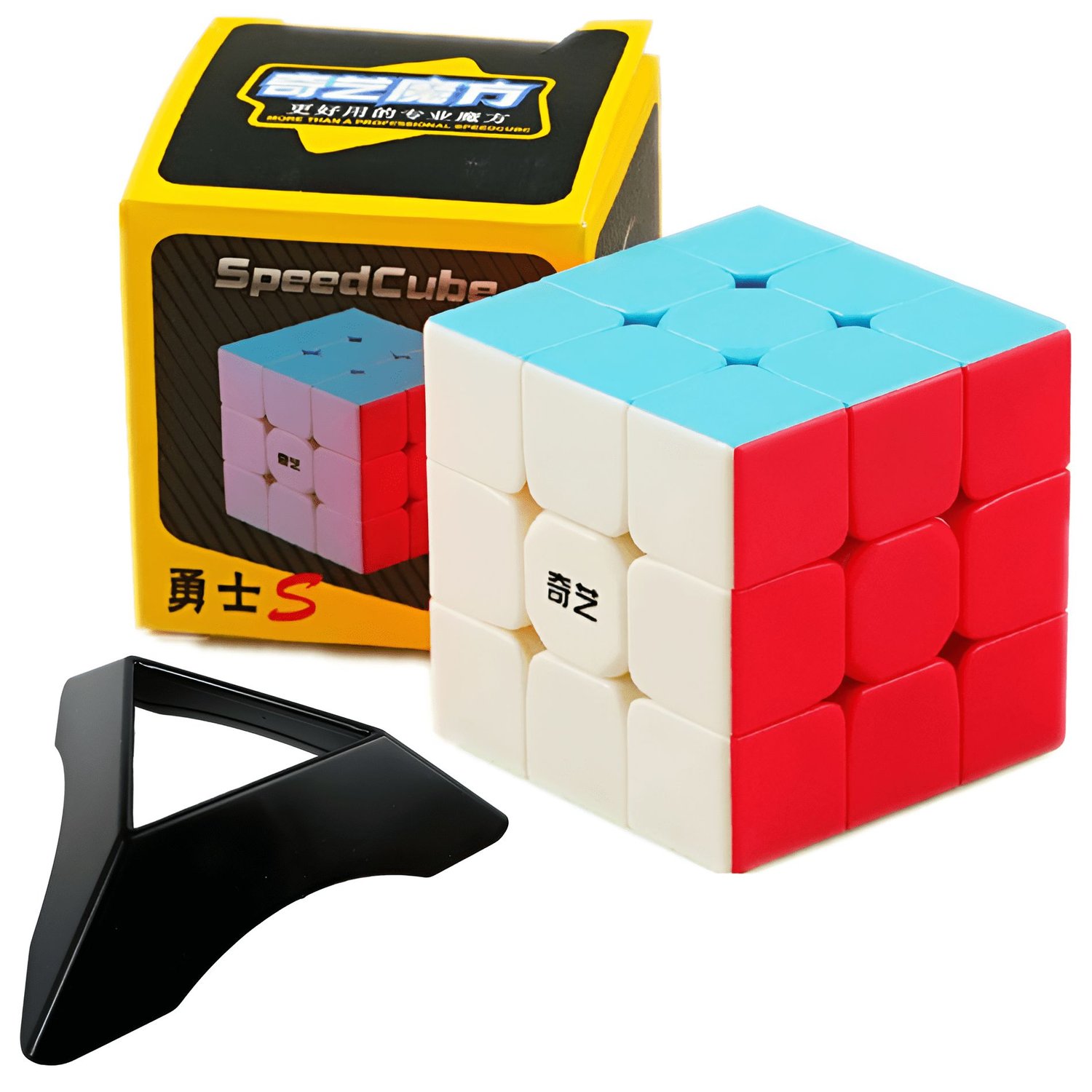 Cubo Rubik 3x3 Qiyi Stickerless Speed Cube Original Con Base QIYI falabella