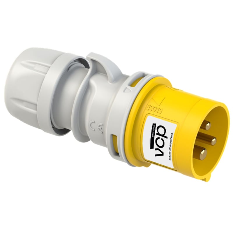 VCP - Clavija 110v Amarillo 2p+t 32amp Cla32/023, Tierra 4 H, Ip44