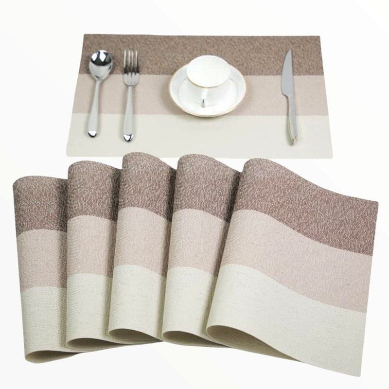 MULTIPLACE COLOMBIA - Individuales para comedor beige - importados alta calidad 6 puestos