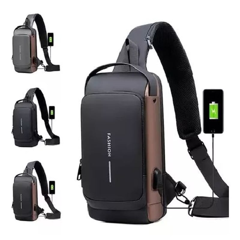 Mochila Bandolera Impermeable Antirrobo