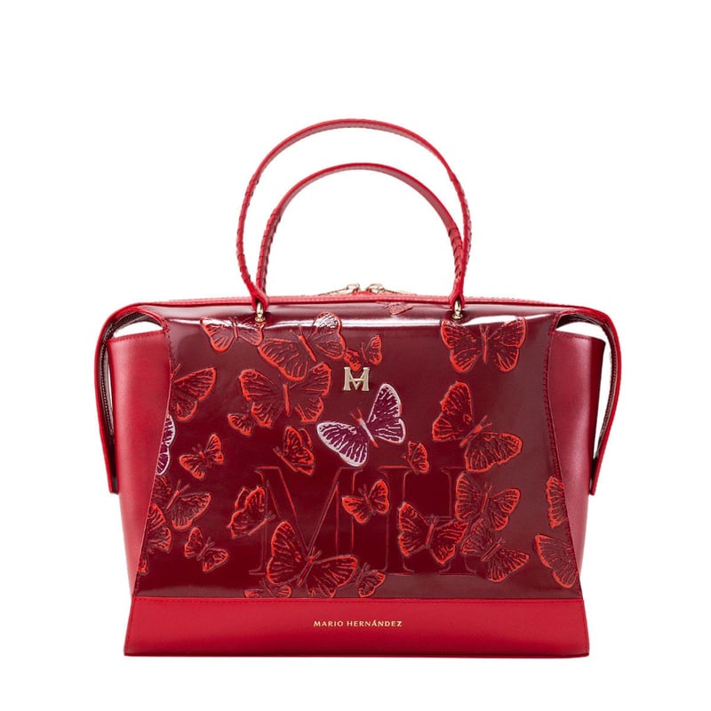 Bolso de mano antonia cayena Mariposas MARIO HERNANDEZ falabella
