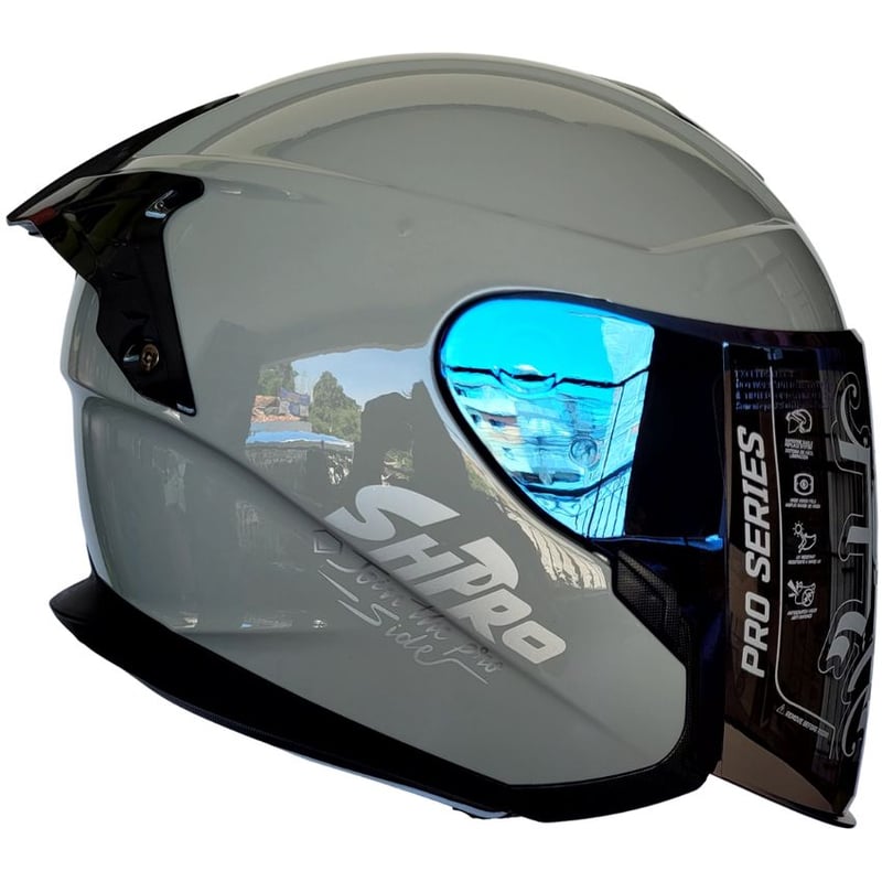 Casco moto shaft pro 240 dv gris solid ir. obsequio M SHAFT falabella