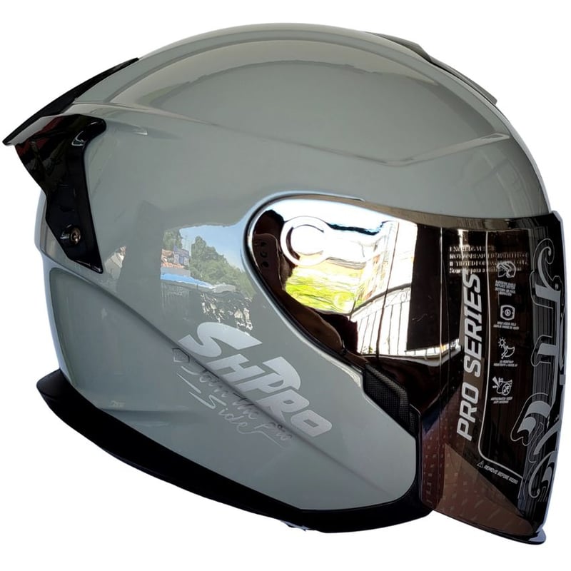 Casco moto shaft pro 240 dv gris solid ir. obsequio S SHAFT falabella