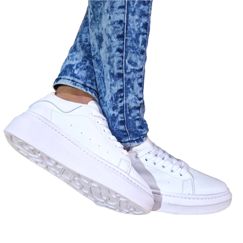 Tenis blancos casuales mujer hotsell