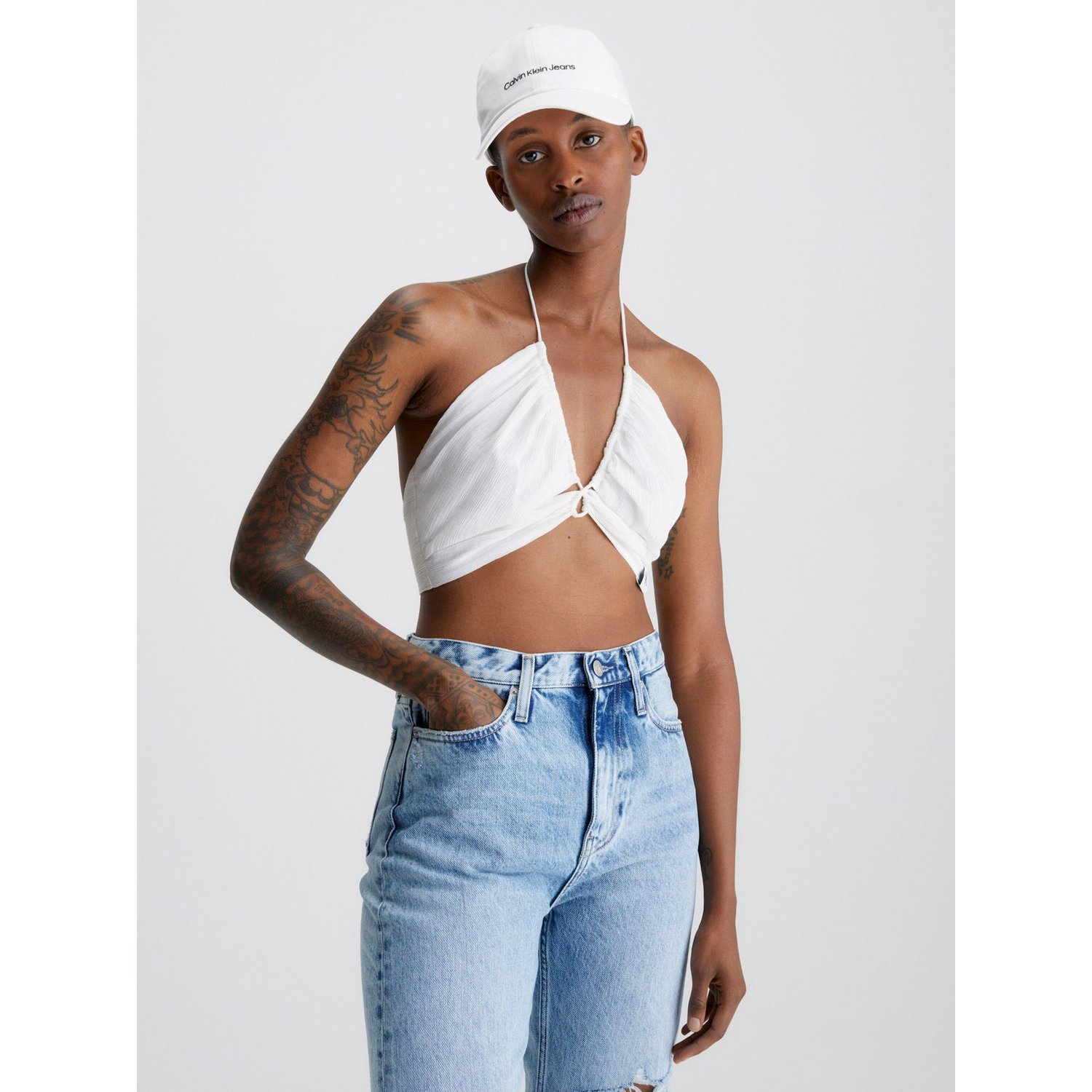 Top Blanco Con Tiras Para Mujer Calvin Klein CALVIN KLEIN falabella