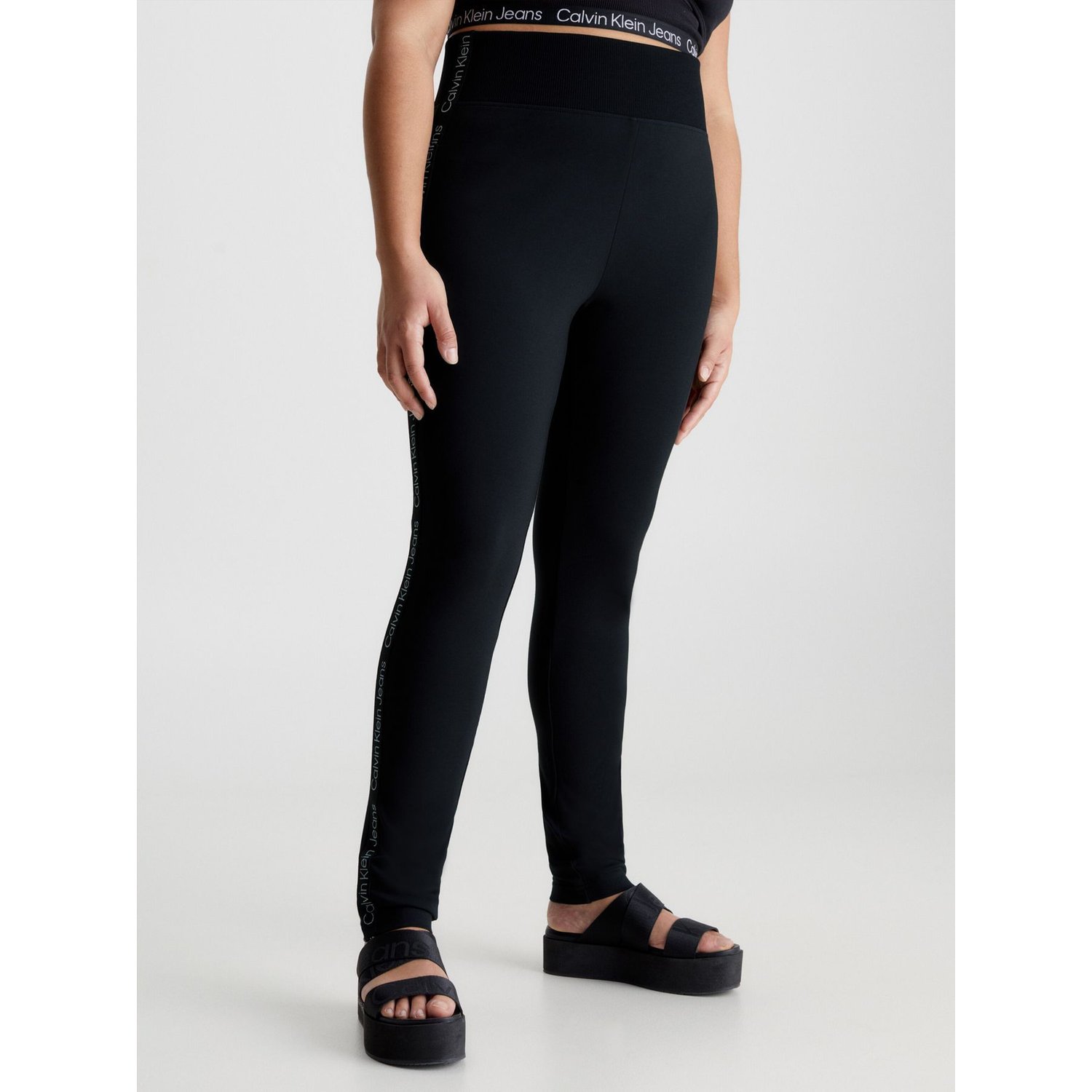 Leggings Milano Con Logo Negro Mujer Negro Calvin Klein CALVIN KLEIN |  falabella.com